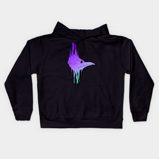 Colorful drippy plague doctor Kids Hoodie